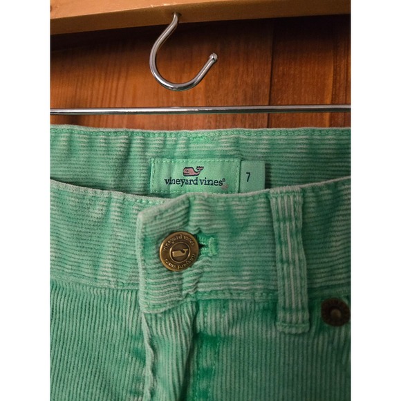 VINEYARD VINES- Girls Corduroy Pants Teal Green Straight Leg Casual - Size 7 - Picture 4 of 8